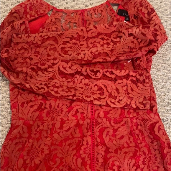 Adelyn Rae red lace dress (medium) - Picture 6 of 6